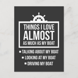 Funny Boat Owner Humor Boating Kapitein Briefkaart