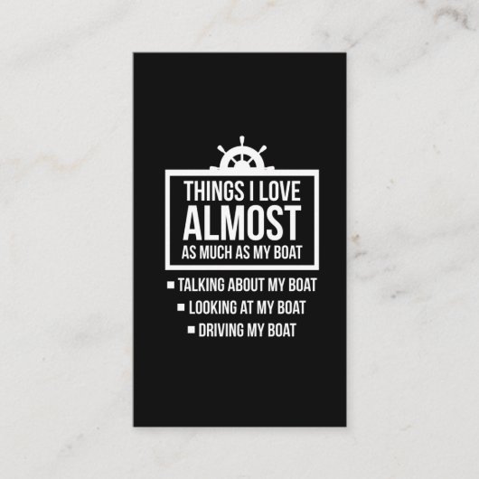 Funny Boat Owner Humor Boating Kapitein Visitekaartje (Voorkant)