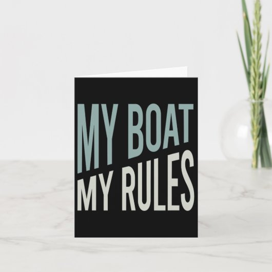 Funny Boater Humor Kaart (Voorkant)