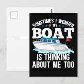 Funny Boating Captain Sailing Humor Briefkaart (Voorkant / Achterkant)