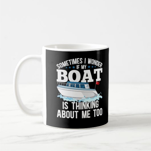Funny Boating Captain Sailing Humor Koffiemok (Links)