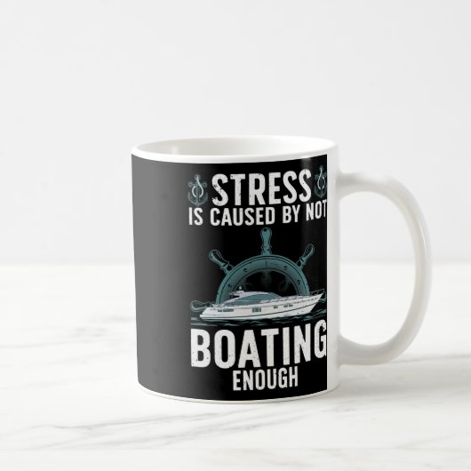 Funny Boating Design for Men Boaters Yachtin Koffiemok (Rechts)