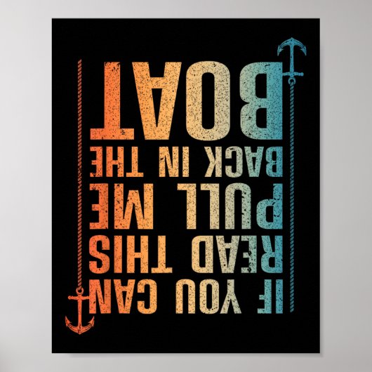 Funny Boating Design for Men Boating Boater Poster (Voorkant)