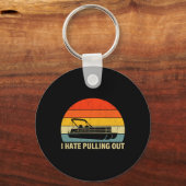 Funny Boating I Hate Pulling out - Pontoon Boat Ca Sleutelhanger (Voorkant)