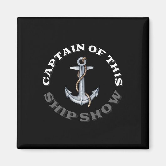 Funny Boating - Kapitein van dit Show Magneet (Voorkant)