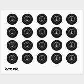 Funny Boating - Kapitein van dit Show Ronde Sticker (Vel)