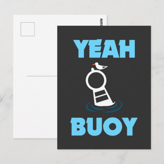 Funny Boating Pun - Ja Buoy Harbour Cruise T-shirt Briefkaart (Voorkant / Achterkant)