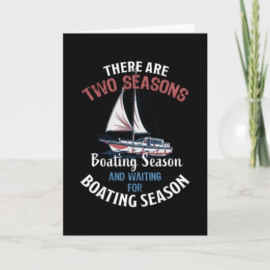 Funny Boating Season - Sailing Gift Kaart (Voorkant)