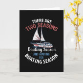 Funny Boating Season - Sailing Gift Kaart (Gele Bloem)