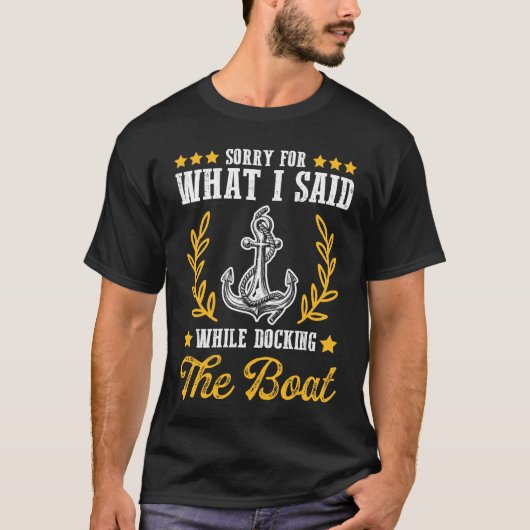Funny Boating T-Shirt voor mannen (Voorkant)