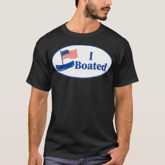 Funny BoatingI BOATED Voted Sticker Graphic T-shirt