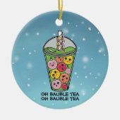 Funny Boba Bubble Tea Keramisch Ornament (Voorkant)