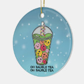 Funny Boba Bubble Tea Keramisch Ornament (Links)
