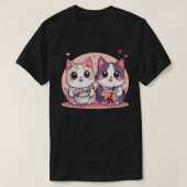 Funny Boba Ramen Cats Kawaii Anime Japan Schattige T-shirt (Design voorkant)