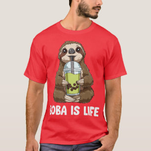 Funny Boba Tea - Kawaii Bubble Tea Sloth 930 T-shirt