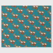 Funny Bobcat die gitar speelt Cadeaupapier (Vlak)