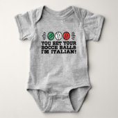 Funny Bocce Ball Baby Bodysuit (Voorkant)