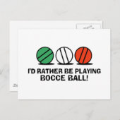 Funny Bocce Ball Briefkaart (Voorkant / Achterkant)