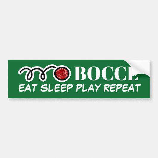 Funny bocce ball bumper sticker voor bocci player (Voorkant)