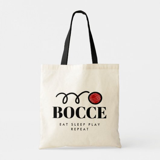 Funny bocce ball canvas tas cadeau voor bocci love (Achterkant)