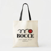 Funny bocce ball canvas tas cadeau voor bocci love (Voorkant)