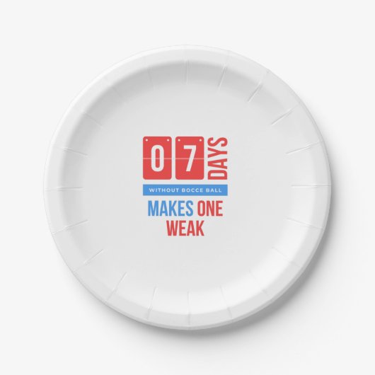 Funny bocce ball-citaat papieren bordje (Voorkant)