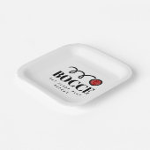 Funny bocce ball party, aangepast wegwerpbaar papieren bordje (Gebogen)