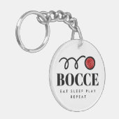 Funny bocce ball sleutelhanger voor bocci lovers (Voorkant Links)
