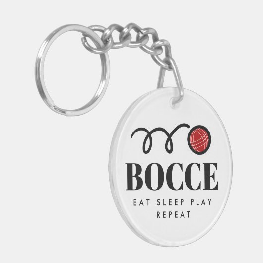 Funny bocce ball sleutelhanger voor bocci lovers (Voorkant Links)