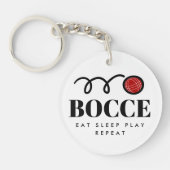 Funny bocce ball sleutelhanger voor bocci lovers (Voorkant)