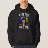 Funny Bocce Balls Player-Boules Team Hoodie (Voorkant)