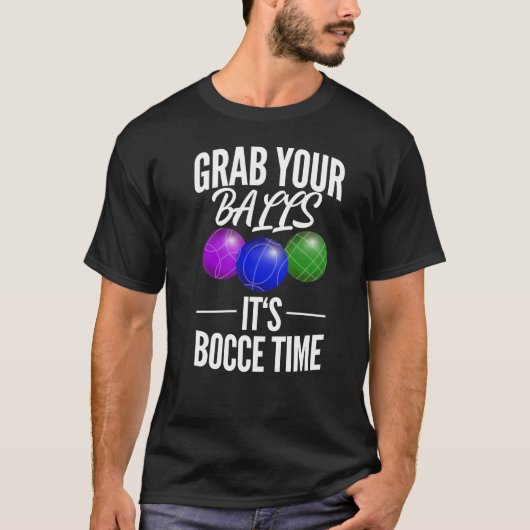 Funny Bocce Balls Player-Boules Team T-shirt (Voorkant)