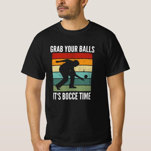 Funny Bocce Balls Player-Boules Team T-shirt (Voorkant)