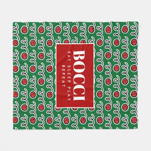 Funny bocci ball fleece deken for bocce player (Voorkant (Horizontaal))
