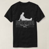 Funny Body van de  vleeskerk BBQ T-shirt (Design voorkant)