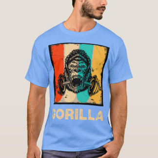 Funny Bodybuilder Dad Gift Gorilla Gym Weight Lift T-shirt