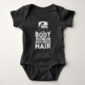 Funny Bodybuilder No Hair Bald Head Athlete Romper (Voorkant)