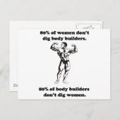 Funny Bodybuilder Shirt Briefkaart (Voorkant / Achterkant)