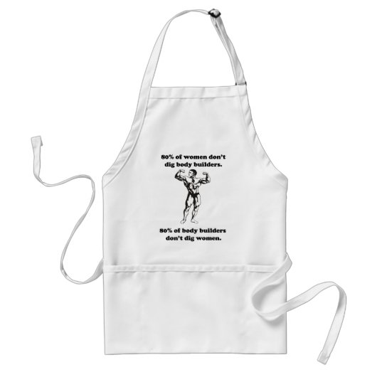Funny Bodybuilder Shirt Standaard Schort (Voorkant)