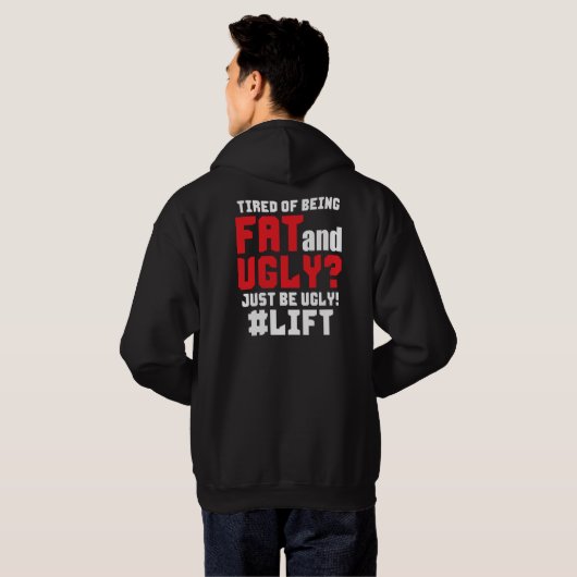 Funny Bodybuilding Gym Hoodie (Achterkant volledig)