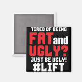 Funny Bodybuilding Gym Magneet (Voorkant / Achterkant)