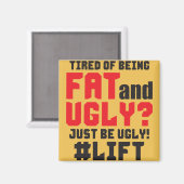 Funny Bodybuilding Gym Magneet (Voorkant / Achterkant)