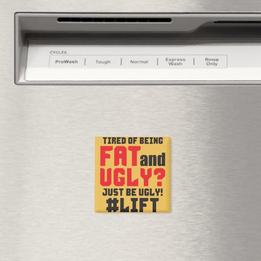 Funny Bodybuilding Gym Magneet (Insitu (Vaatwasser))