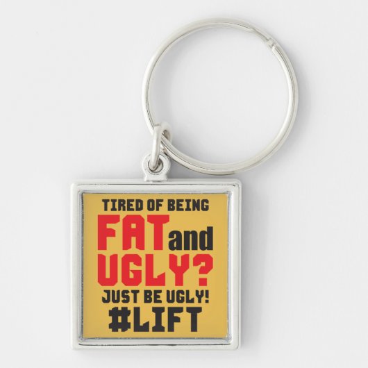 Funny Bodybuilding Gym Sleutelhanger (Voorkant)