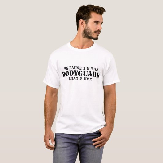 Funny Bodyguard T-shirt (Voorkant volledig)