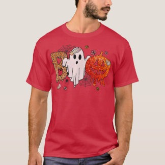 Funny boe met spook en pompoenen voor halloween co t-shirt