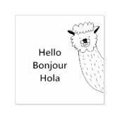 Funny Boerderij Animal Alpaca Greeting Cartoon Zelfinktende Stempel (Design)