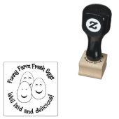 Funny Boerderij Cute Happy Smilting Eggs v2 Rubber Rubberstempel (Gestempeld)