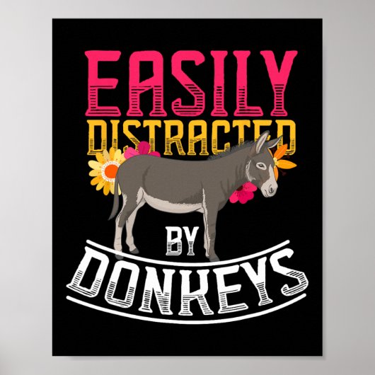 Funny Boerderij Dierenvriend Gift Donkey Poster (Voorkant)