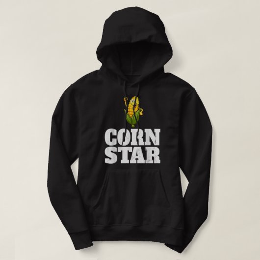 Funny Boerderij Food Corny Cob Farmer Corn Star Hoodie (Design voorkant)